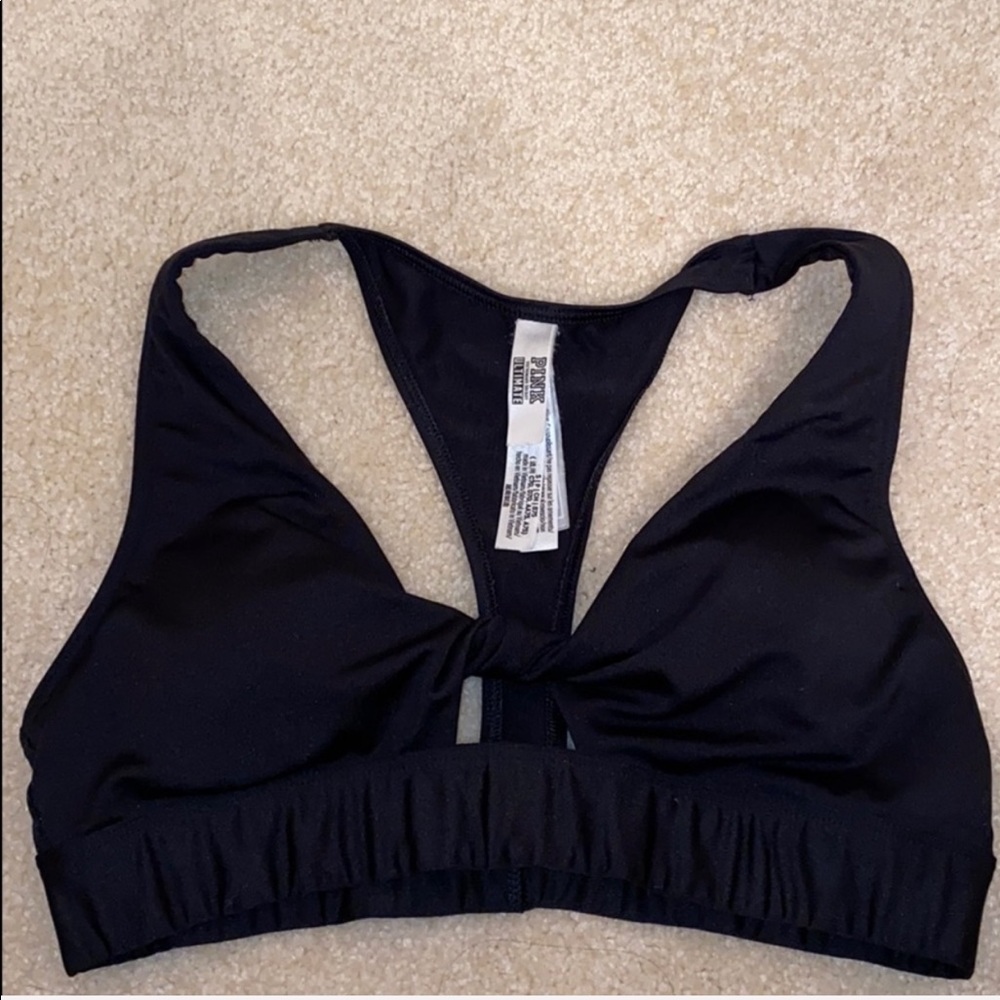 PINK: Gym to Swim Black Top